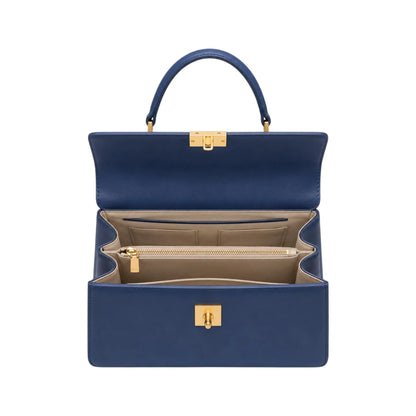 Bayline Women’s Blue Classic Flap Satchel Handbag