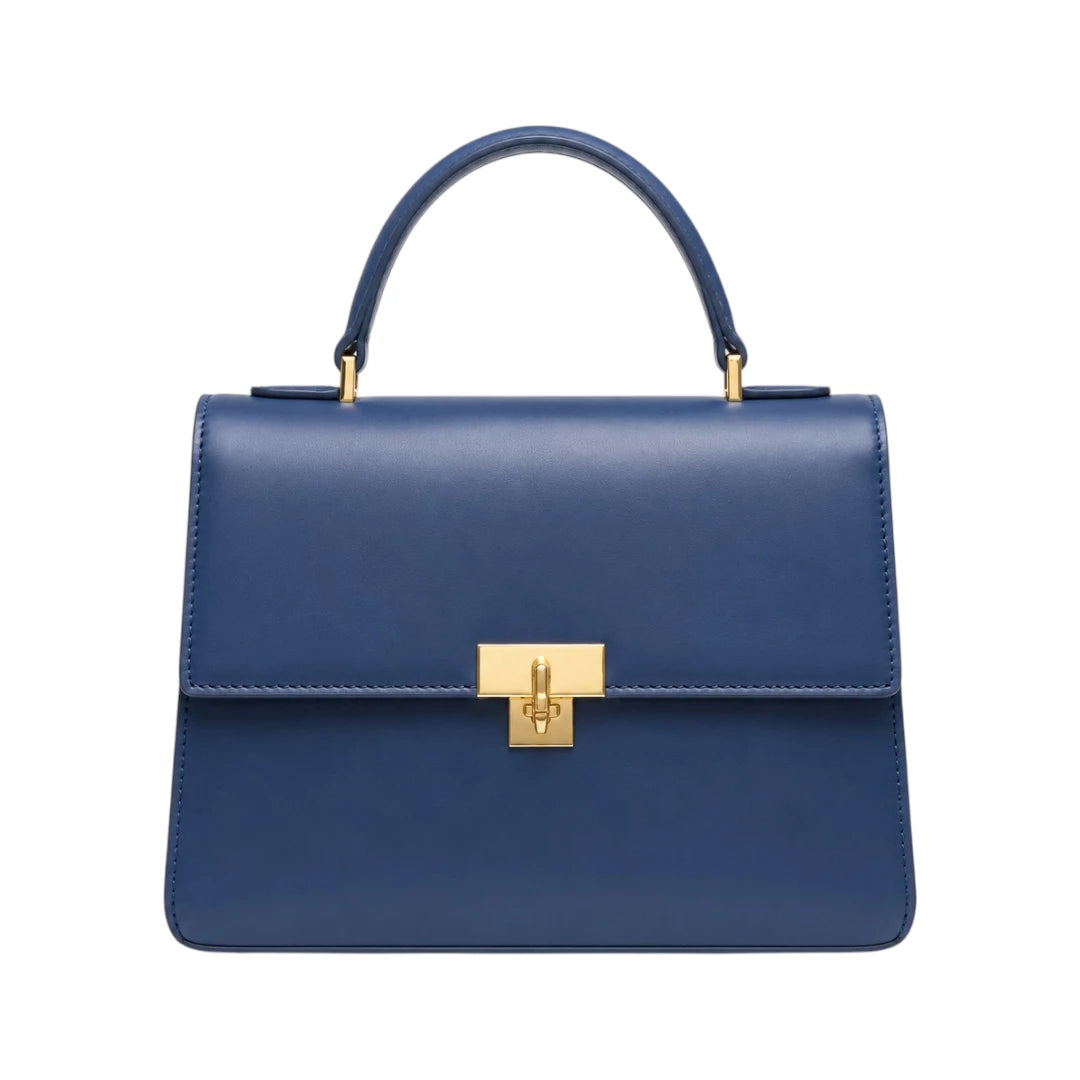 Bayline Women’s Blue Classic Flap Satchel Handbag