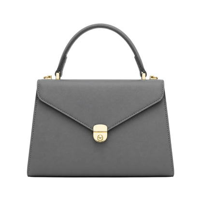 Bayline Women’s Gray Envelope Flap Faux Leather Satchel Handbag