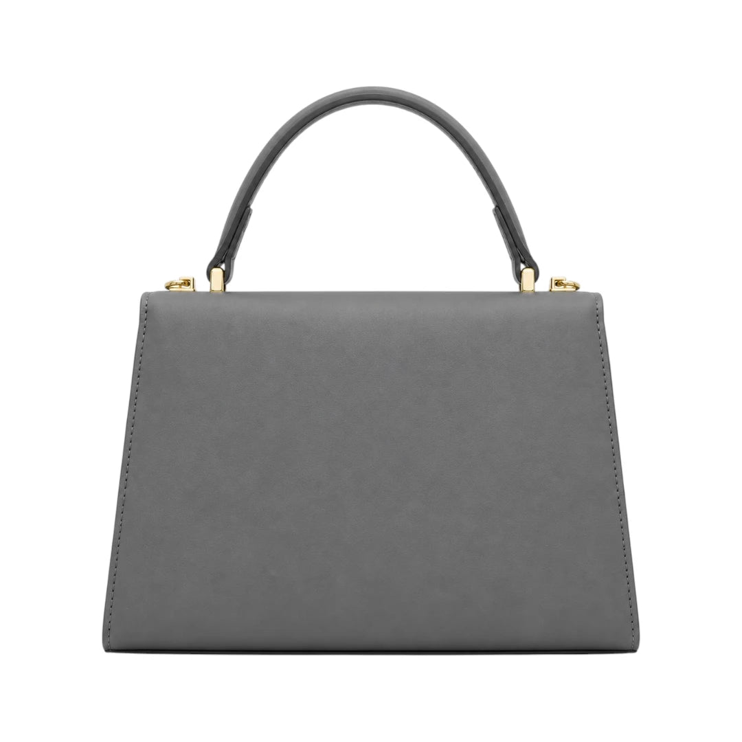 Bayline Women’s Gray Envelope Flap Faux Leather Satchel Handbag