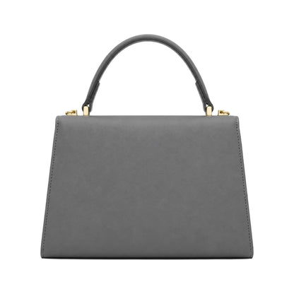 Bayline Women’s Gray Envelope Flap Faux Leather Satchel Handbag