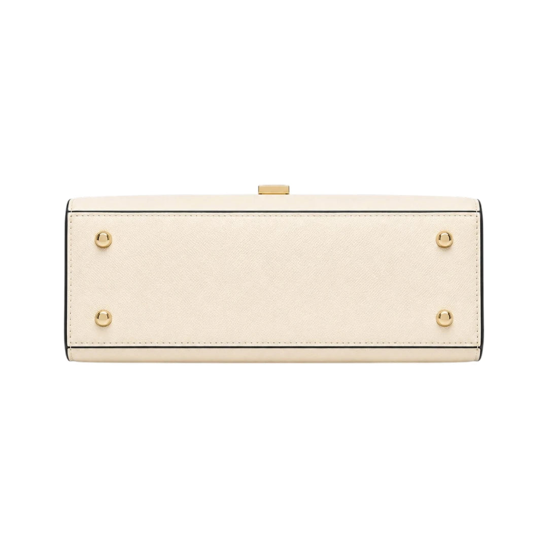 Bayline Women’s Ivory Envelope-Flap Structured Satchel Handbag