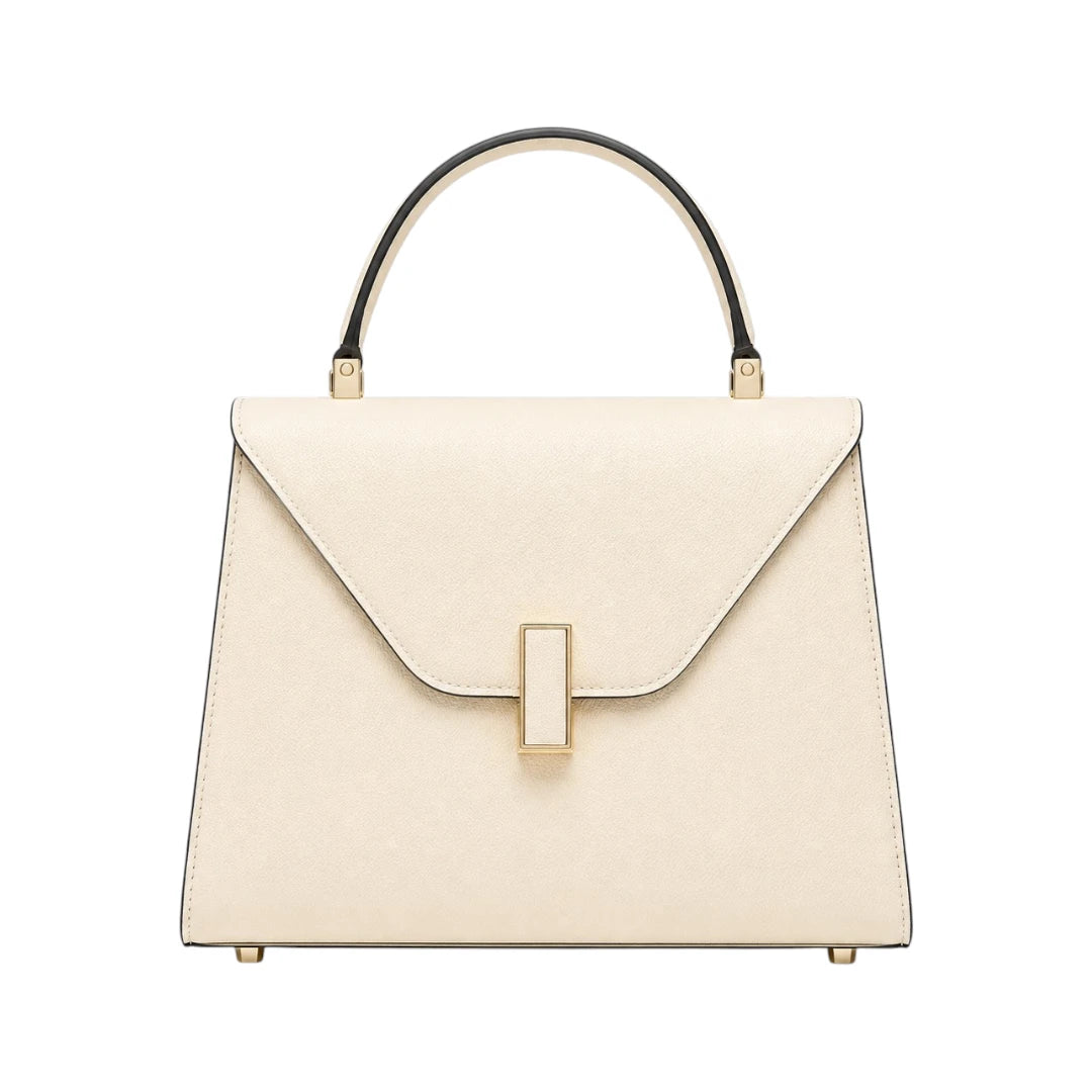 Bayline Women’s Ivory Envelope-Flap Structured Satchel Handbag