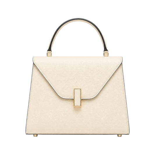 Bayline Women’s Ivory Envelope-Flap Structured Satchel Handbag