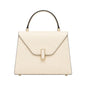 Bayline Women’s Ivory Envelope-Flap Structured Satchel Handbag